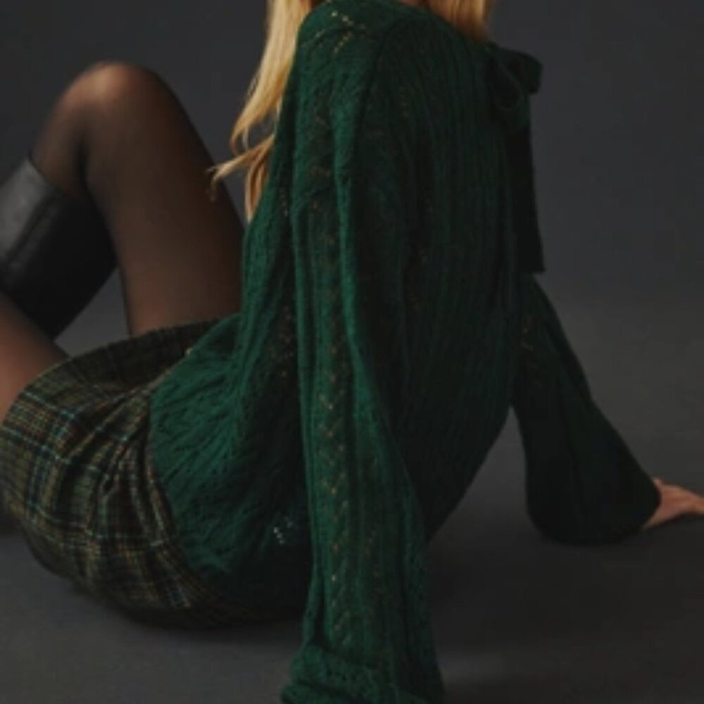 Anthropologie Bishop & Young Pointelle Crewneck sweater XL